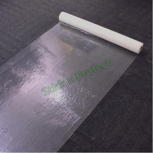 Carpet Plastic Protection Film (self-adhesive - sticky back) 1M x 100M (100 sqm) Carpet Plastic Protection Film (self-adhesive - sticky back) 1M x 100M (100 sqm)
