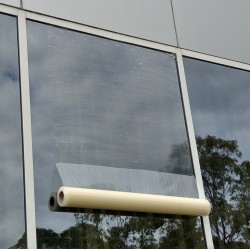 Window-Glass-Mirror Protection Film (self-adhesive 6 months UV) 1240mm x 100M (124 sqm)